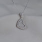 925 Silver Personalized Custom Heart Name Necklace (Silver)