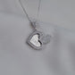 925 Silver Personalized Custom Heart Name Necklace (Silver)