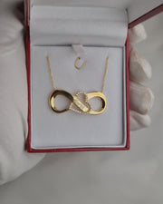 925 Silver Personalized Custom Infinite Love Name Necklace